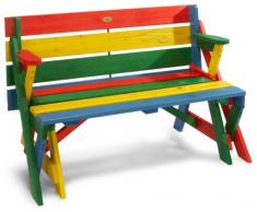 HABAU 687 - Set Tavolo e panche da Picnic per Bambini 2 in 1, Colore: Multicolore