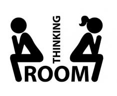 Adesivo - Murale - Toilette - Toilet - Bagno - WC - Divertente 25cm x 20cm - Porta del bagno divertente - Home Decor Small Toilet Sign Removable Wall Stickers