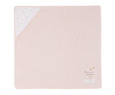 Amomí Asciugamano da bagno per bebè, con cappuccio, con 1 asciugamano, motivo cigno, 100% cotone, 75 x 75 cm, grande, morbido e confortevole, extra assorbente, per bambini e bambine (rosa, 75 x 75 cm)