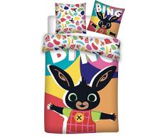 Bing Set di biancheria da letto per bambini, 2 pezzi, 100% cotone, dimensioni: 100 x 135 cm, 40 x 60 cm, ÖkoTex Standard 100