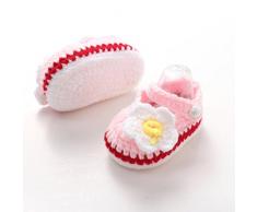 Koly Culla Crochet Casual neonate a mano Knit calzino infantile Scarpe (b)