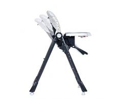 Safety 1St Kiwi Seggiolone Pappa Reclinabile con Vassoio e Ruote, Grey Patches