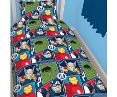 Marvel Avengers Tech set copripiumino singolo reversibile Copripiumino Biancheria da letto per bambini