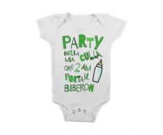 body da neonato - party nella mia culla - da 3 a 24 mesi by tshirteria