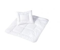 Julius Zöllner, Set Trapunta e cuscino per bambini Basic, Bianco (weiss) 80 cm x 80 cm, 35 cm x 40 cm