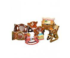 Keranova keranova274 7 x 6,5 x 6,5 cm Clever Paper Doll House e collezione di mobili per cameretta 3d puzzle
