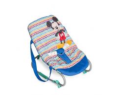 Hauck Sdraietta Neonato Rocky Disney - Dalla Nascita fino a 9kg con Funzione Dondolo - Sdraietta Neonati con Schienale Reclinabile, Cintura a 3 Punti, Trasportabile e Antiribaltamento - Blu, Topolino