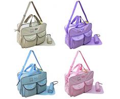 GMMH - XXL, Borsa cambio, incl. fasciatoio e borsetta, altamente capiente, colore: Beige