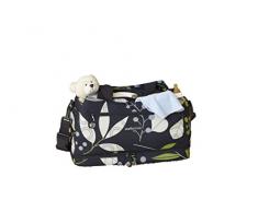 SootheTime - Borsa fasciatoio Tote provvista di tasche portaoggetti e portabiberon, utilizzabile come borsa per passeggino, include culla portatile, ideale per il cambio pannolino