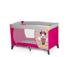 Hauck/Dream N Play/Lettino da Viaggio 3 pezzi / 120 x 60 cm/per neonati e bambini fino a 15 kg/con materasso/borsa di trasporto/pieghevole/leggero/anti-ribaltamento, minnie geo pink (rosa)