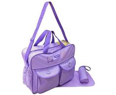 GMMH - Borsa fasciatoio XXL, 3 pz, colore viola