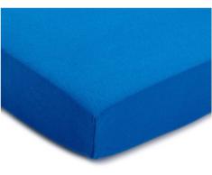 Julius Zöllner 8320113300 - Lenzuola per lettino con angoli elasticizzati in jersey, dimensioni 60 x 120 cm e 70 x 140 cm, colore: Blu
