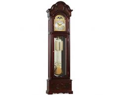 XUEHONGYAN Tavolo Antico di Legno Solido Clocks Pavimento Orologio a Pendolo Mantel Clocks Grande Antico Orologio di Design con Roman Numeri Arabi Colore Mogano (Color : Roman Numeral dial)
