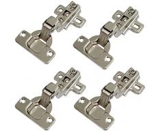 AERZETIX - C41039 - Set di 4 cerniere invisibili - apertura 110° - per porte ad incasso - foro di montaggio ⌀35mm - per ante porte mobili, cucina, armadi