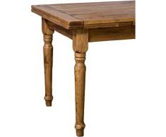 Biscottini Tavolo legno massello 120x80 cm | Tavolo allungabile cucina artigianale Made in Italy