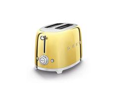 Smeg TSF01CR/PG/RD/SS/PK/WH/BL/PB/RG/GO Tostapane in acciaio inox 18/8, oro