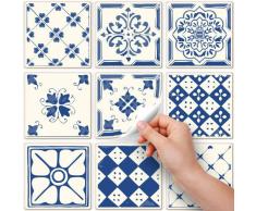 PS00064 Adesivi murali in pvc per piastrelle per bagno e cucina Stickers design - Composizione vittoriana - 24 piastrelle formato 20x20 cm