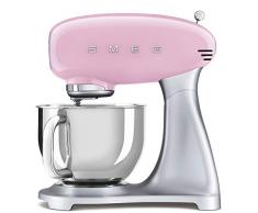 Smeg, Impastatrice Planetaria SMF02PKEU, 10 Velocità, Smooth Start, Ciotola da 4,8 L, Sicurezza Blocco Motore, Frusta Filo, Frusta Piatta, Gancio e Coperchio Versatore in Dotazione, 800W, Rosa
