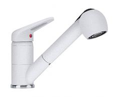 Franke 115.0470.669 Rubinetto ad Alta Pressione con Doccetta Estraibile, Bianco