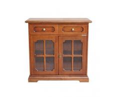 Credenzina 2 ante con griglia 1 cassetto, mobile credenza in legno, mobile buffet