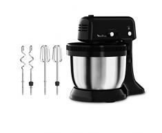 Moulinex Qa110810 Oh My Cake Impastatrice Planetaria Per Dolci Compatta, 300 W, 4 Litri, Nero