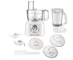 Moulinex FP5441 Double Force Compact Robot da Cucina Multifunzione All-in-One, 2,2L, 800W, 6 Velocità, 7 Accessori, 25 Funzioni, Robot Frullatore e Tritatutto per Affettare, Impastare, Emulsionare