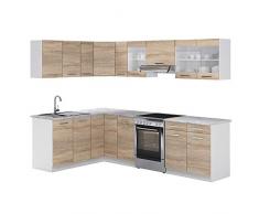Vicco Cucina componibile a L Blocco angolare 270 cm Sonoma Rovere