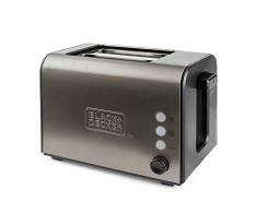 Black+Decker BXTO900E Tostapane, 900 W, Acciaio inossidabile, Grigio