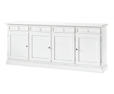 CREDENZA IN LEGNO A 4 PORTE+4 CASS.DA 205X42X86H