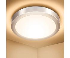 Plafoniera LED Soffitto 18W, Lampada da Soffitto LED 3000K Impermeabile IP54 1700LM Alta Luminosità Luce Bianco Caldo Plafoniera LED Moderna per Bagno Cucina Camera da Letto Salotto Balcone