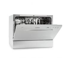 Klarstein Lavastoviglie 6 Coperti, Lavastoviglie Libera Installazione Silenziosa con 6 Programmi di Lavaggio, Mini Lavastoviglie Piccola, Lavastoviglie Mini da Tavolo Compatta e Facile da Installare