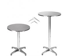 TecTake Tavolo bar bistrot da pub rotondo alluminio - disponibile in diversi colori - (Frederic | No. 401488)