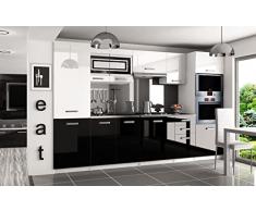 Prisma | Cucina Componibile Componibile + Lineare L 300cm 8 pz | Piano di Lavoro Incluso | Set di mobili da Cucina