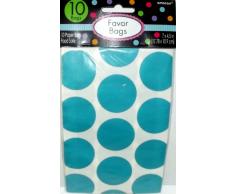 Amscan Candy Buffet Polka Dots Trattare Borse, Blu Mare