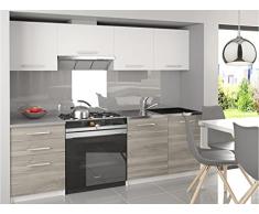 SCANDIK | Cucina Componibile Lineare L 180/120 cm 5 pz | Piano di Lavoro Incluso | Set di mobili da Cucina