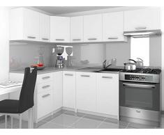 Tarraco Comercial - Mobili da cucina completa, modello Lidia, colore bianco, 360 cm