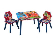 Delta Children - Set Tavolo con 2 Sedie in Legno Paw Patrol