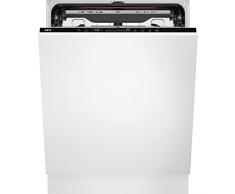 AEG FSE74717P Lavastoviglie ad Integrazione AirDry 15 coperti, Spegnimento Autoautomatica, Display QuickSelect, 7 programmi, 4 temperature, Vassoio Posate, Inverter, 42 dBA, Bianco, 60 cm, Classe C