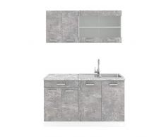 Vicco Cucina componibile SINGLE Cucina su misura 140 cm Cucina