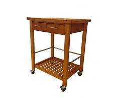 Carrello da cucina colore ciliegio LHE3 L76h93p55cm