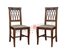 Sedia in Legno Treccia Stile Classico Arte povera per Cucina Ristorante 2 SEDIE (Noce Seduta Imbottita)