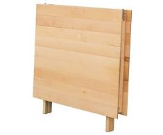 Tavolo richiudibile Laura Katia a Strisce in Legno 70 x 140 cm (Naturale)