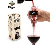 Bar Amigos® Premium Wine Aerator Aeratore Per Vino - Globalmente BREVETTATO Triple Action Design - Utilizzato da Amanti Del Buon Vino Esperti Sommelier e Ristoranti del Mondo- Set Include banco di mostra, Borsa Viaggi & Gift Box