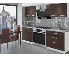 Tempera | Cucina Completa Modulare + Lineare 120 cm 4 pz | Piano di Lavoro Incluso | Set di mobili da Cucina