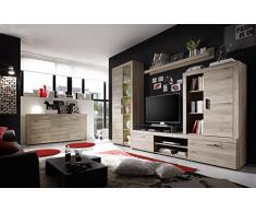 Madia moderna Forget,credenza rovere chiaro,mobile soggiorno L157 /H82 /P41 cm