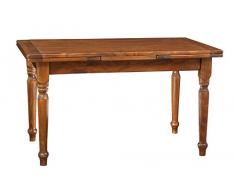 Biscottini Tavolo Legno massello 140x80 cm | Tavolo allungabile Cucina Artigianale Made in Italy