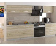 Jori | Cucina Completa Modulare Lineare L 180cm 6 pz | Piano di Lavoro Incluso | Set di mobili da Cucina Moderni