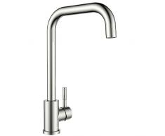 Ulytid Rubinetto Lavello Cucina, Miscelatore Cucina Rubinetti Alta Pressione Girevole a 360° per Lavandino da Esterno, Monocomando Regolatore per Acqua Calda e Fredda, Acciaio Inox 304 Spazzolato