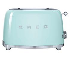 Smeg, Tostapane 2x2 TSF01PGEU, 2 Scomparti per 2 fette, 6 Livelli Doratura, Funzione Riscaldamento, Scongelamento e Bagel, Espulsione Automatica Pane, Cassetto Raccoglibriciole, 950W, Verde Pastello