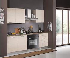 MY BRAND Germanvox Cucina Moderna Completa, Angolo Cottura 195 cm Elettrodomestici Inclusi